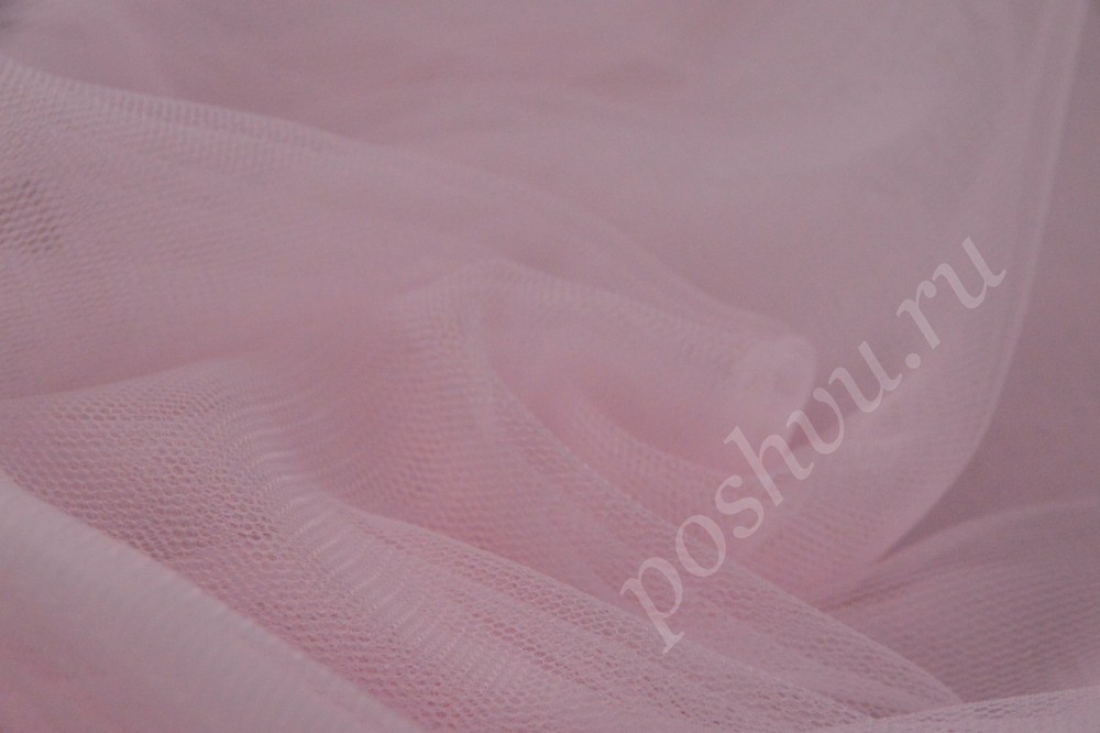 Ткань светло-розовая мягкая сетка