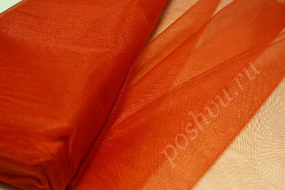 Ткань сетка стредней жесткости Оранжевая