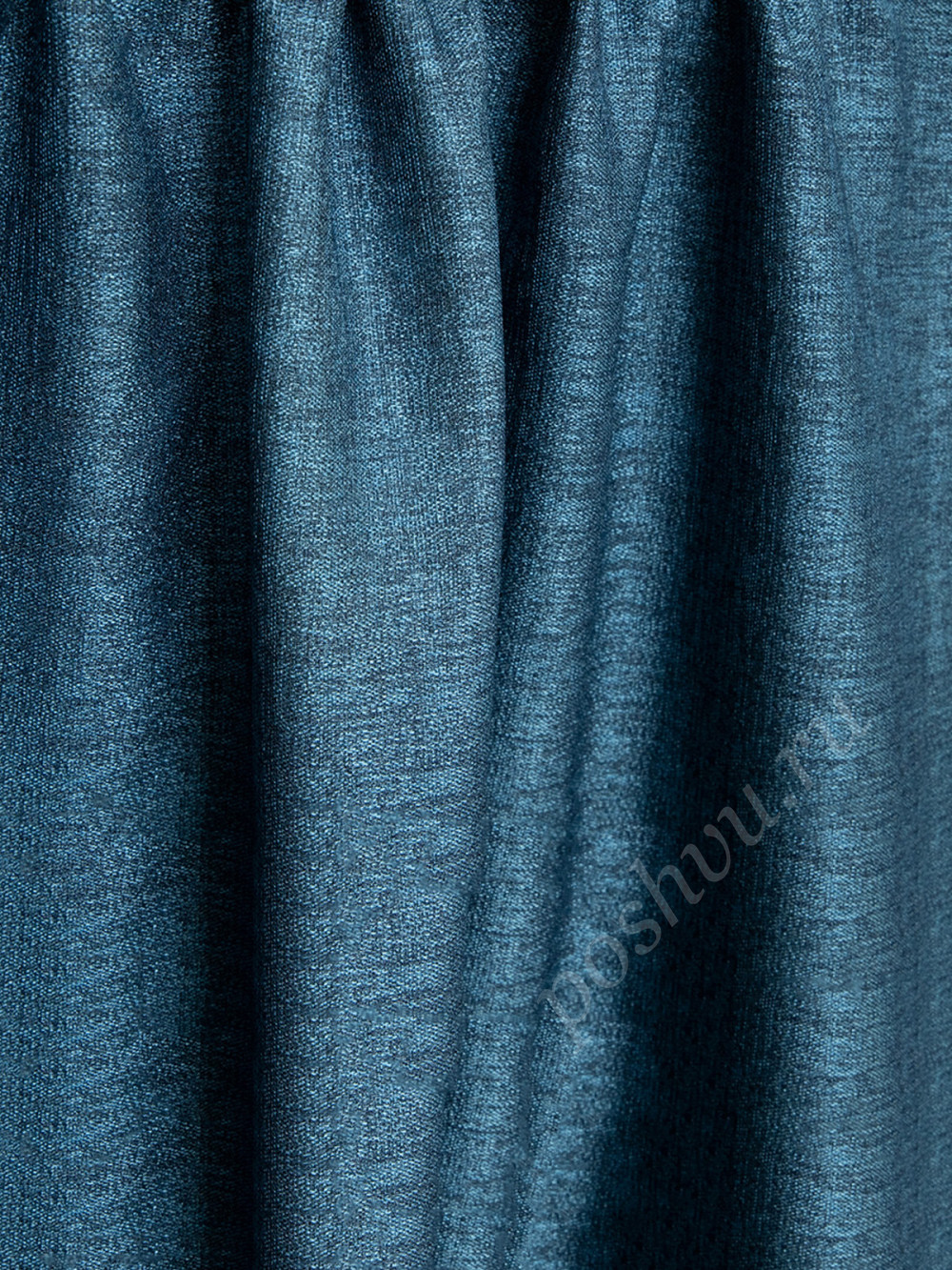 Ткань портьерная рогожка ROUND синего цвета