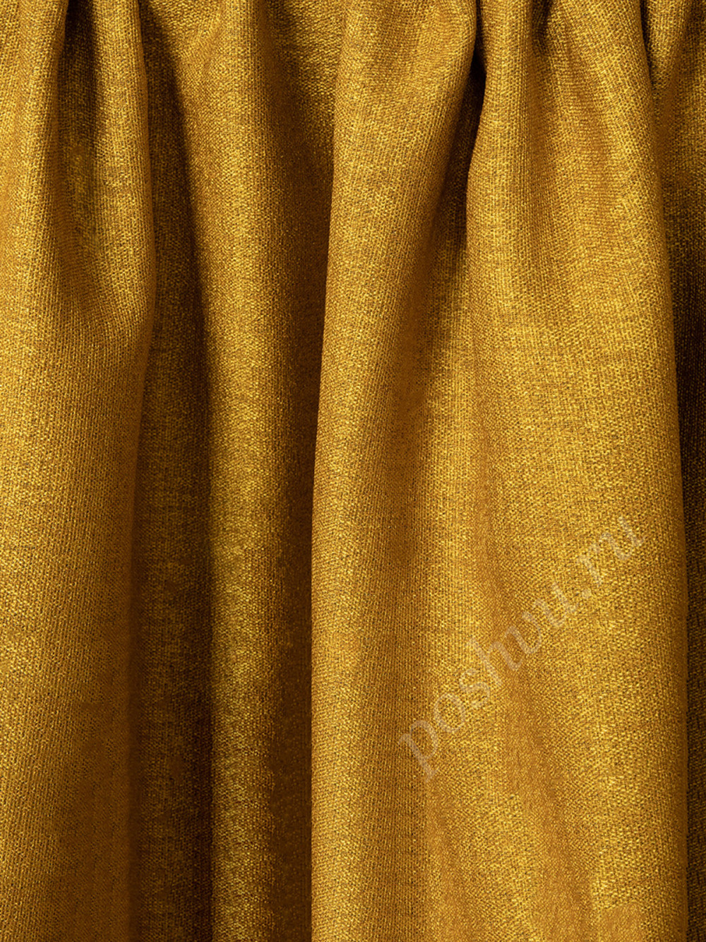 Ткань портьерная рогожка ROUND желтого цвета