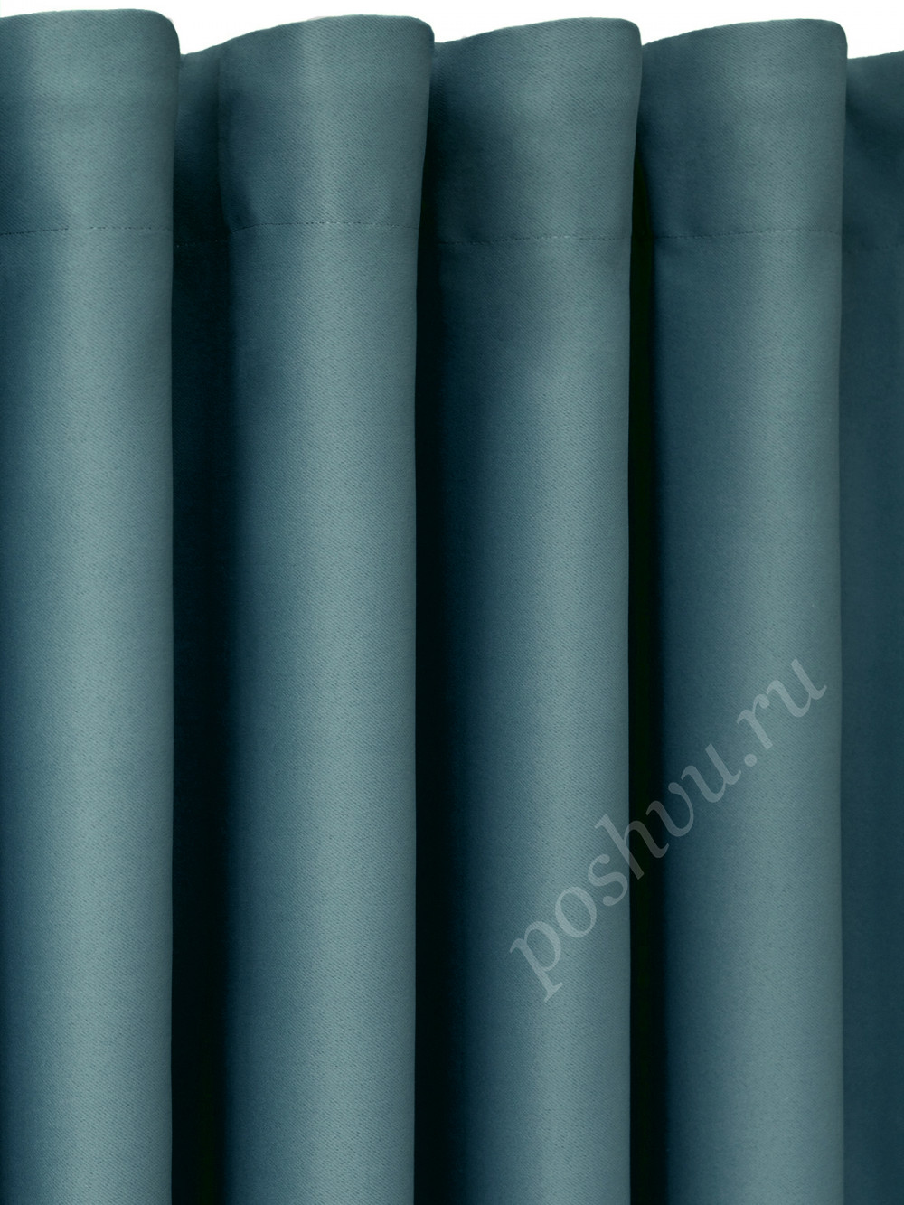 Ткань портьерная супершёлк SOUL серо-голубого цвета