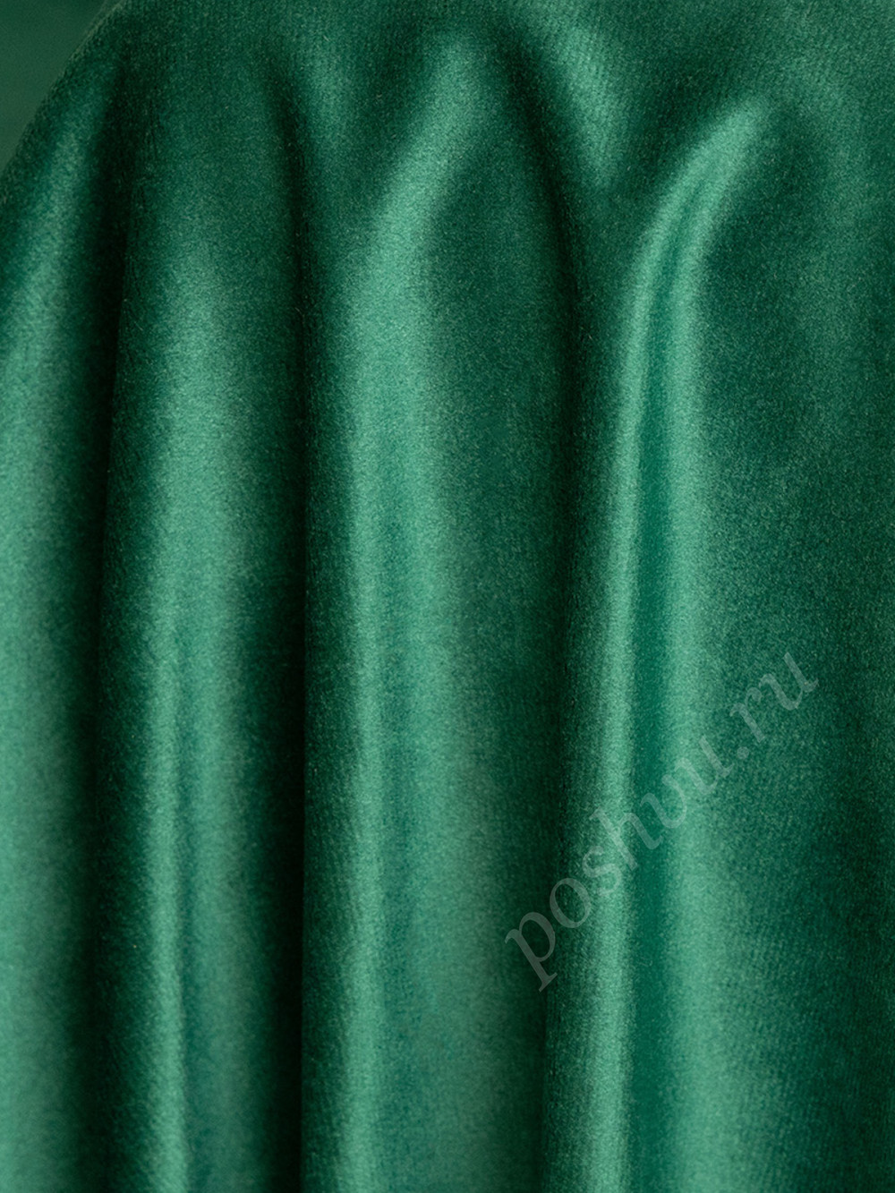 Ткань портьерная велюр MONACO зеленого цвета