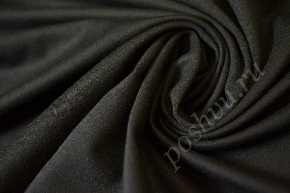 Ткань трикотаж Max Mara оттенка черного шоколада