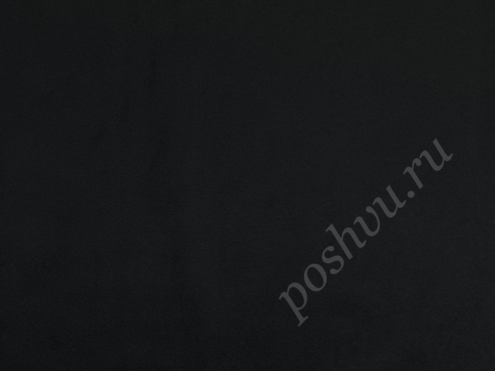 Портьерная ткань бархат VELVET BRUGGE однотонная черного цвета, шир.280см