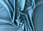 Портьерная ткань бархат VELVET BRUGGE однотонная темно-голубого цвета, шир.280см
