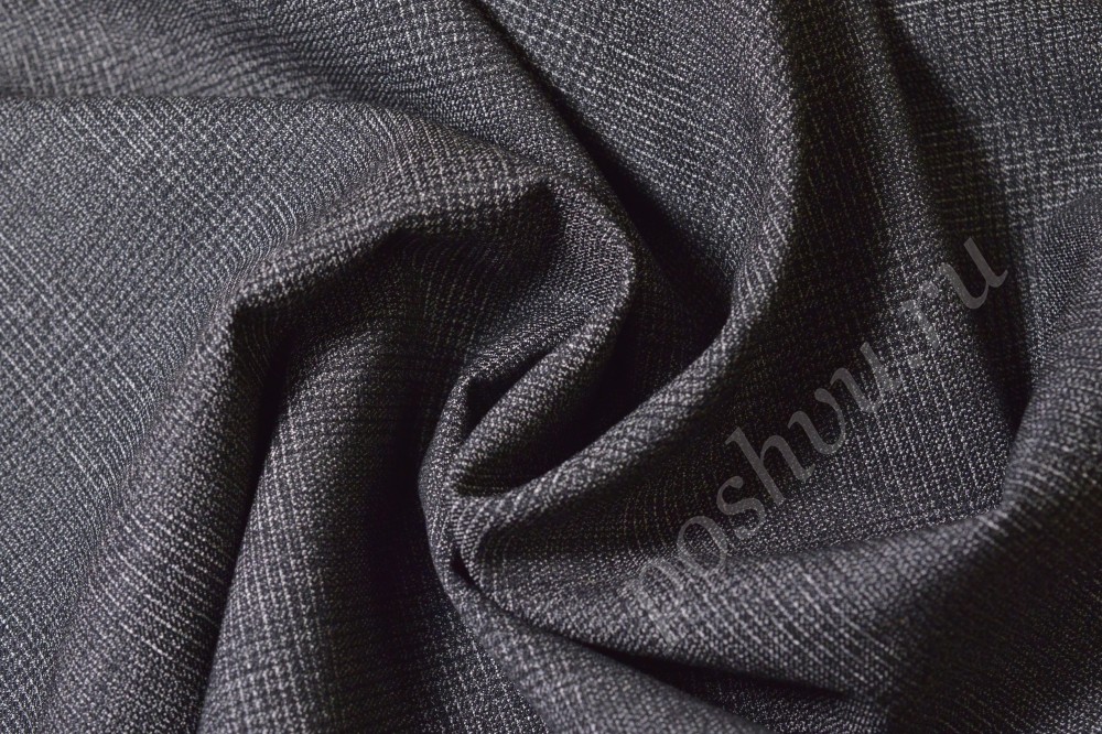 Костюмная ткань серого цвета с текстурным узором