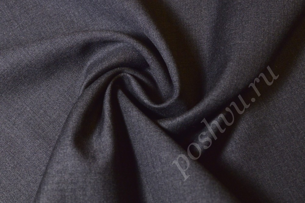 Классическая костюмная ткань тёмно-серого цвета