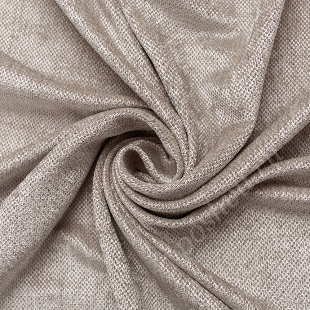 Портьерная ткань HAMLET бежевого цвета с ворсом, выс.295см