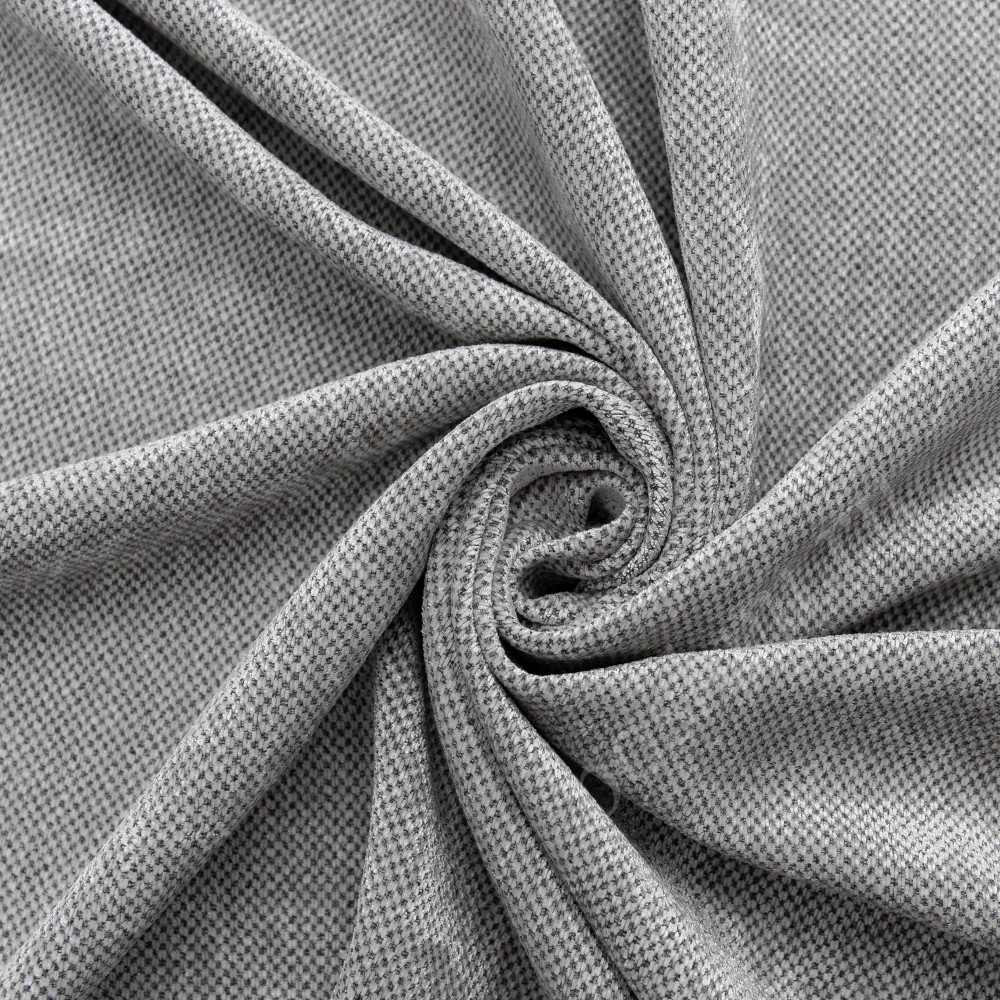 Портьерная ткань HAMLET светло-серого цвета с ворсом, выс.295см