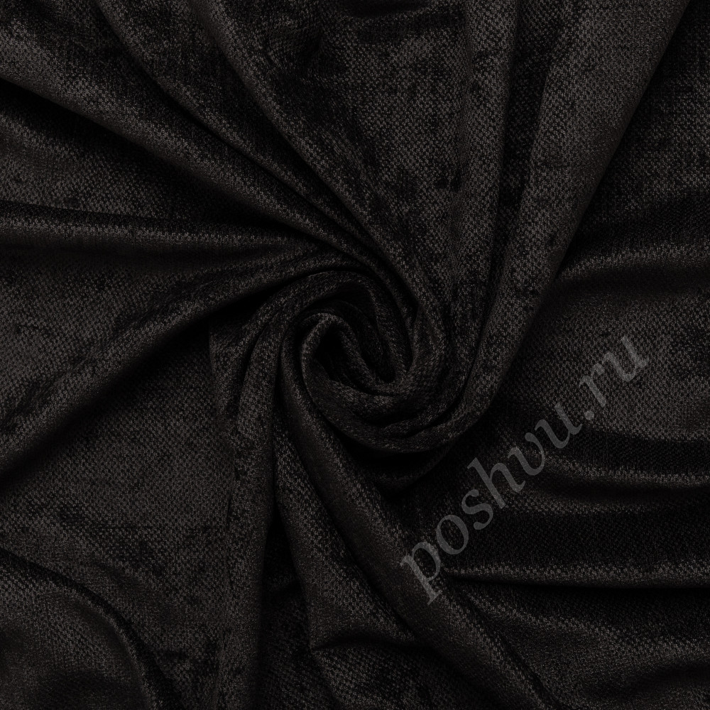 Портьерная ткань HAMLET темно-коричневого цвета с ворсом, выс.295см