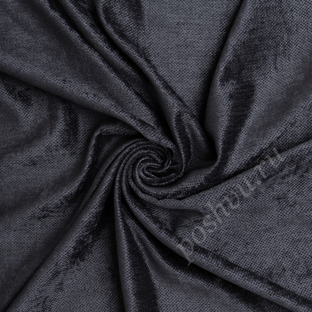 Портьерная ткань HAMLET темно-серого цвета с ворсом, выс.295см