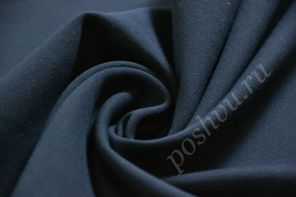 Ткань джерси выразительного темно-синего оттенка
