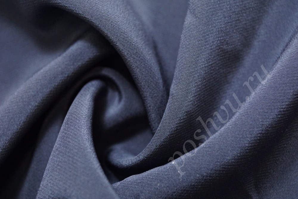 Ткань шелк темно-синего оттенка