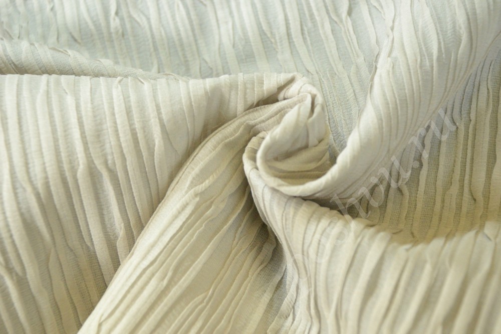 Ткань шелк-плиссе сливочного оттенка
