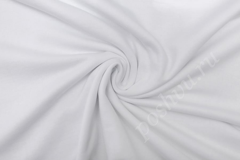 Футер 3-х нитка пенье начес, цвет белый, 320 гр/м2