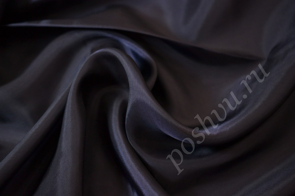 Ткань подкладочная темно-синего оттенка с красивым блеском