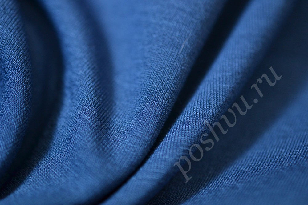 Ткань трикотаж Max Mara насыщенного синего оттенка