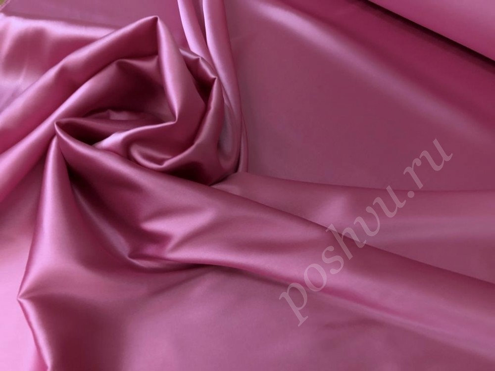 Натуральная шелковая ткань, розовая