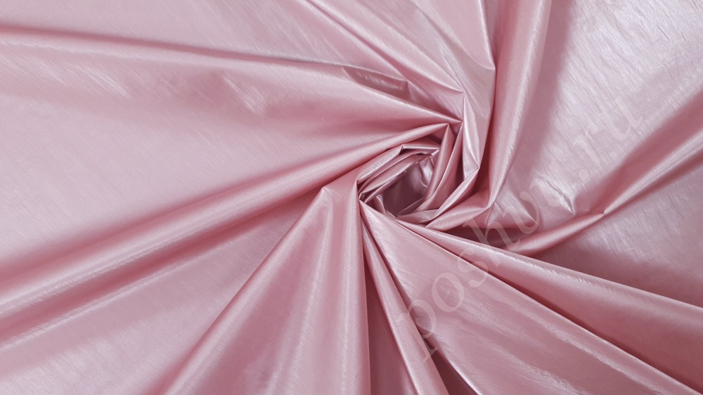 Плащевая Дюспо металлик розового цвета