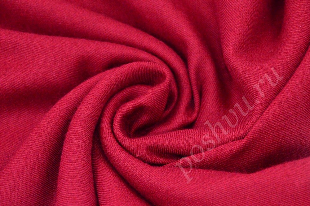 Ткань красивый шерстяной материал тёмно-розового цвета