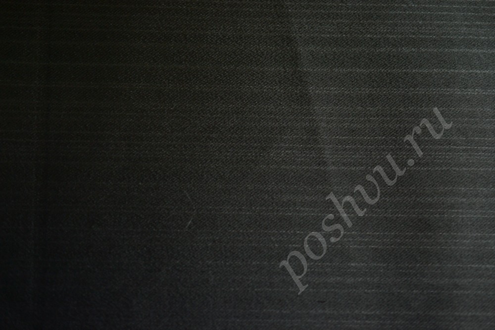 Ткань костюмная темно-серого оттенка в тонкие светлые полоски