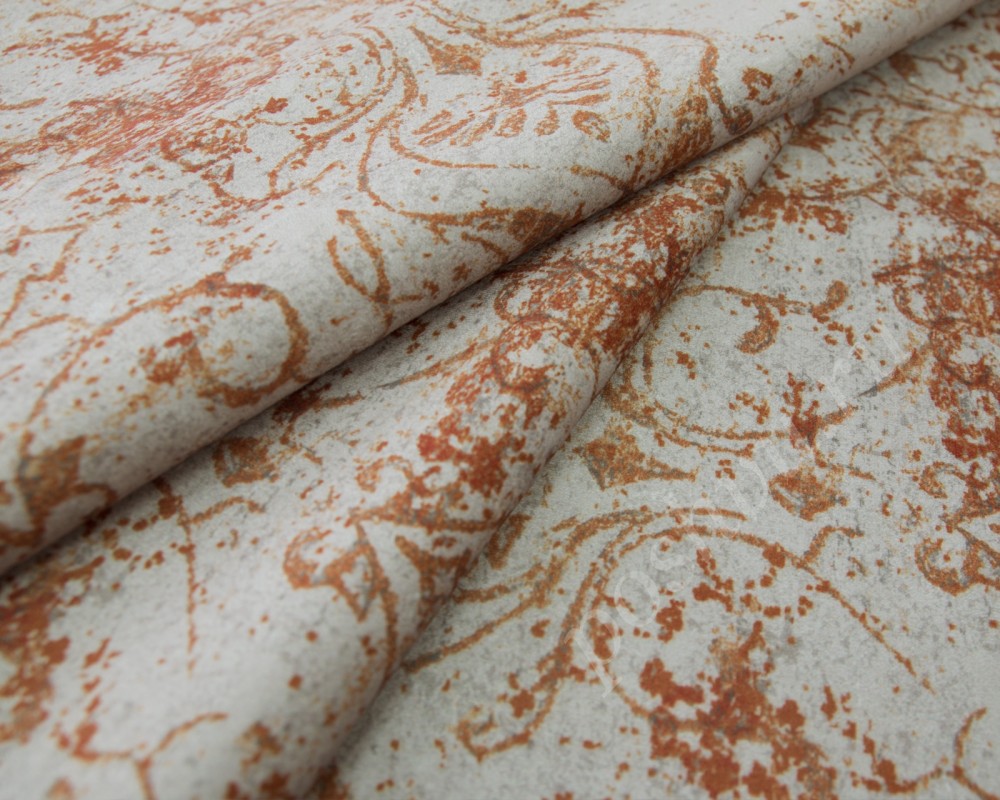 Ткань для мебели принт DP MARO  в бежево-коричневых тонах