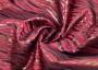 Роскошная ткань атлас-тафта набивная бордового цвета в волнах и полосах коричневых тонов
