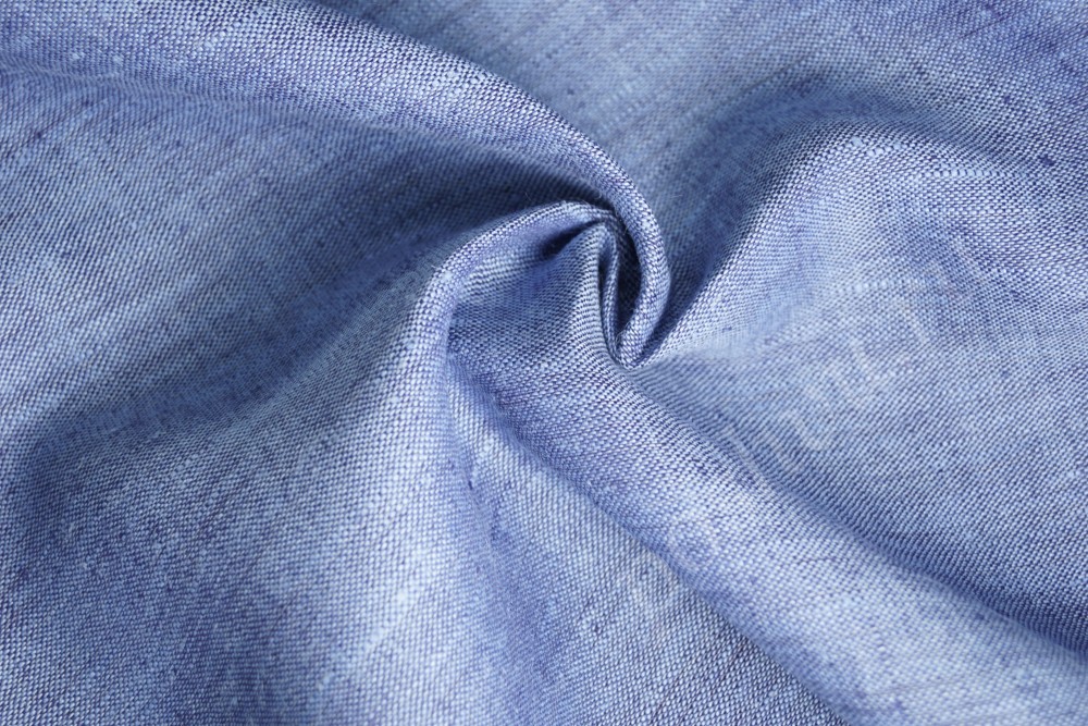 Ткань лен натуральный для костюмов фиолетового оттенка