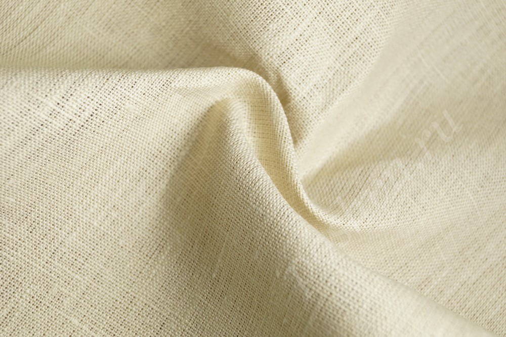 Ткань лен натуральный для скатертей оттенка капучино