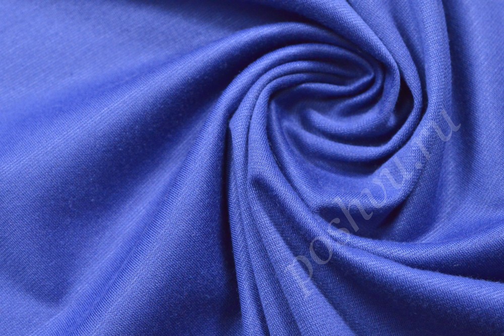 Трикотажная ткань Джерси синего цвета