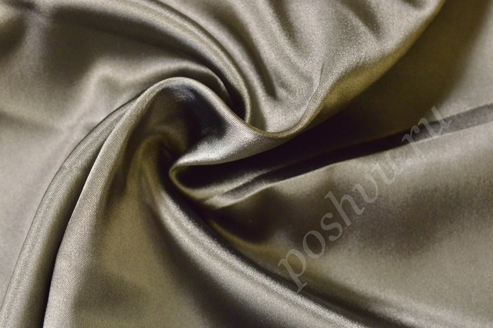 Подкладочная ткань оливкового цвета с перламутром