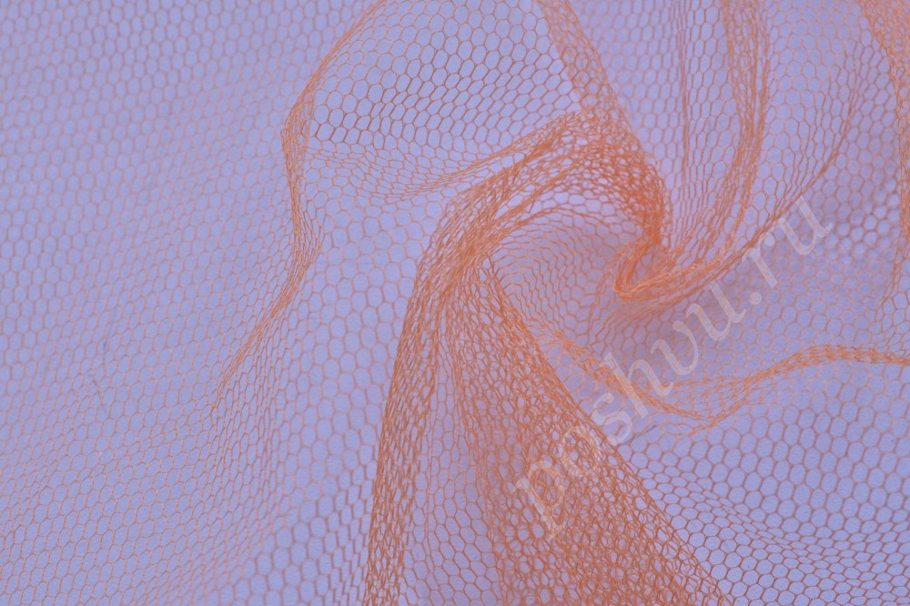 Ткань фатин мандаринового цвета