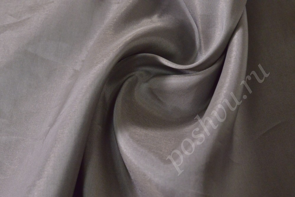 вискозная подкладочная ткань с эластаном перламутровго серого цвета