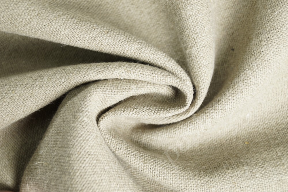 Ткань лен натуральный для декораций бело-серого оттена