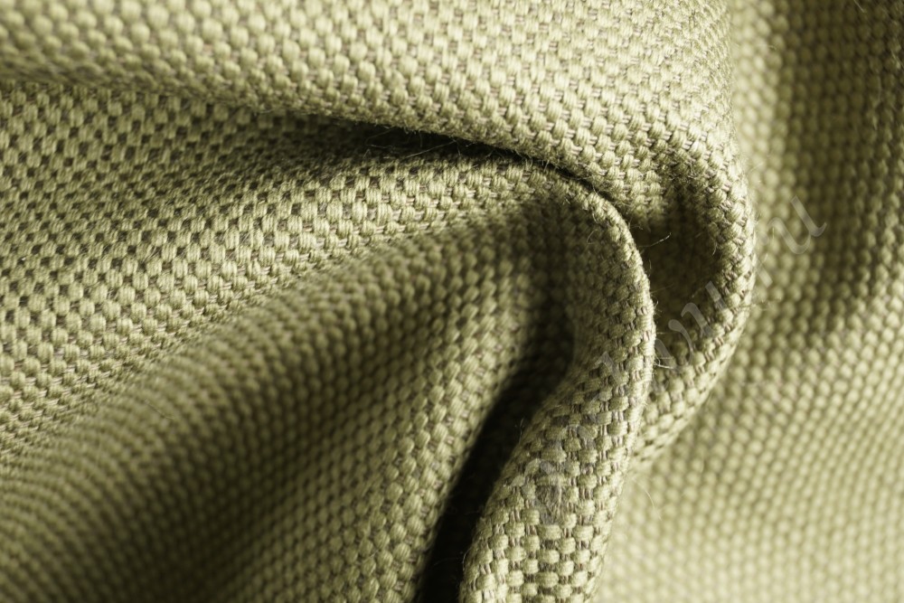 Ткань лен натуральный для мебели оливкового оттенка