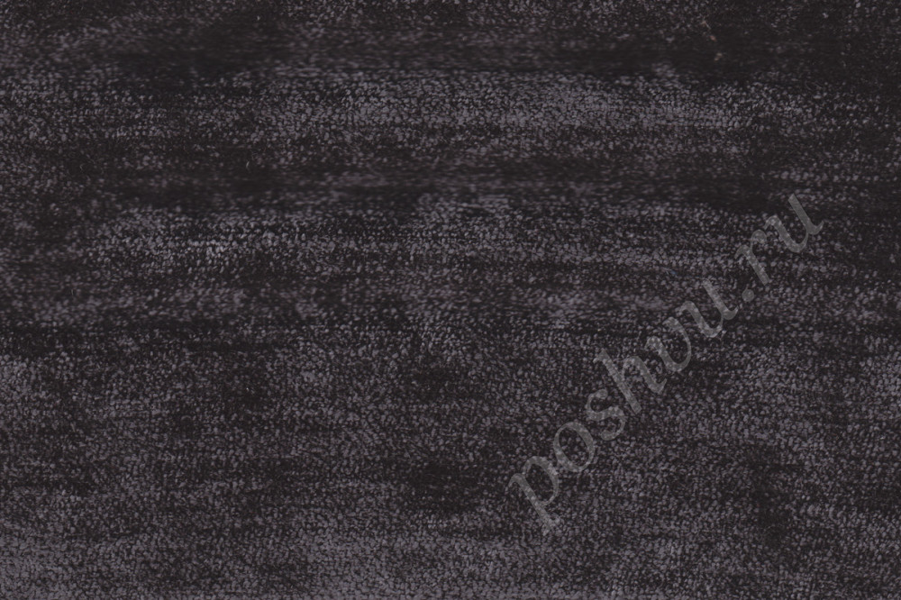 Портьерная ткань бархат PRADO однотонная темно-коричневого цвета, шир.143см