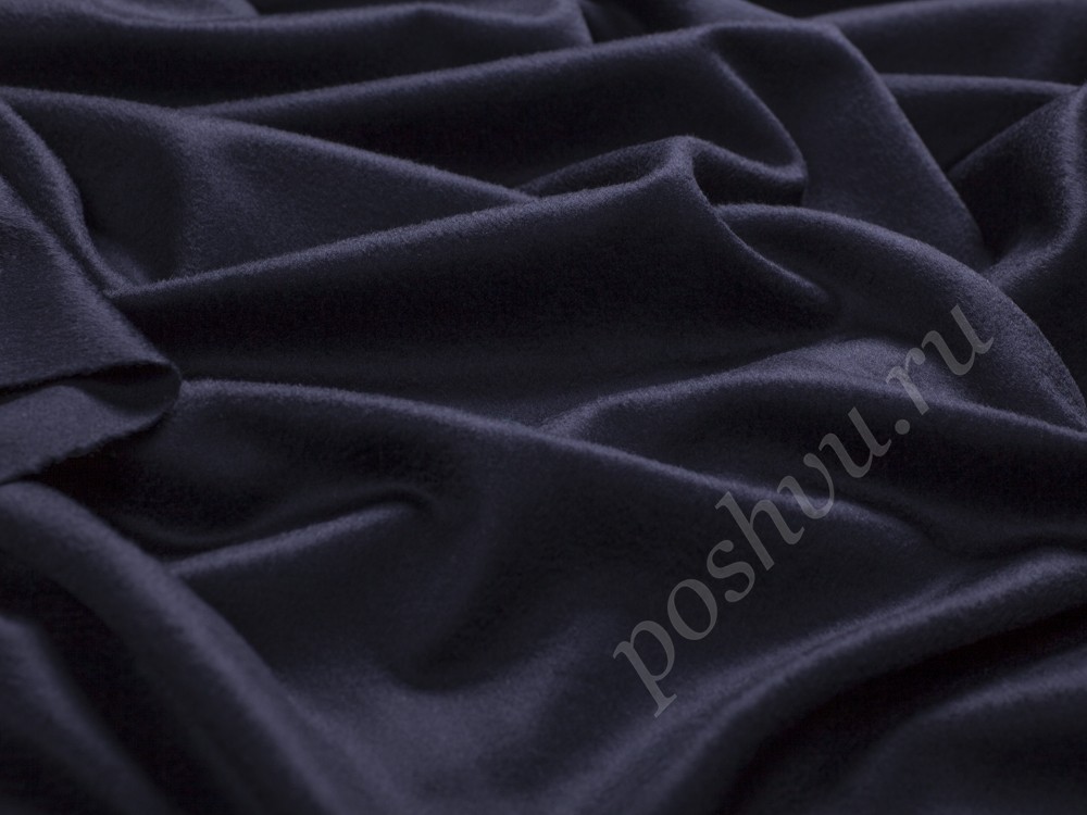 Ткань Кашемир Темно-синий глянец