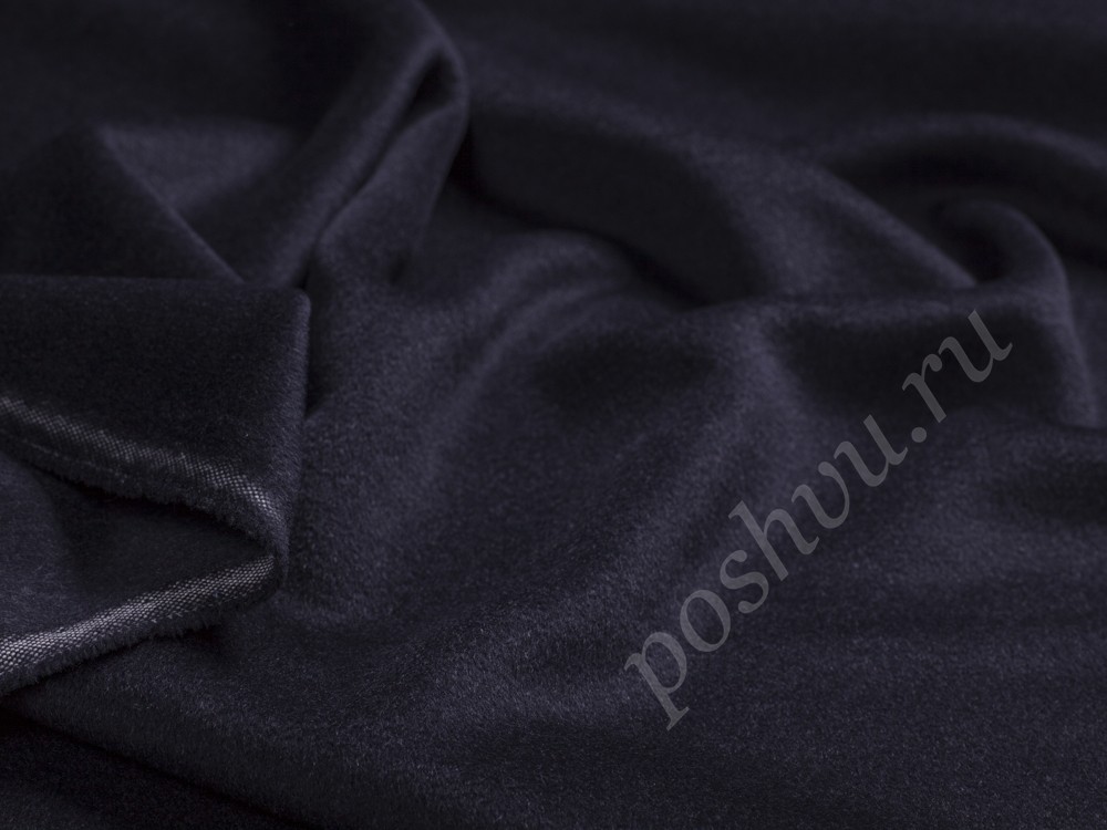 Ткань Кашемир лаконичного темно-синего оттенка