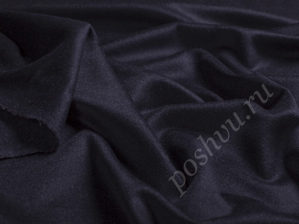 Ткань Кашемир темного фиолетово-синего оттенка