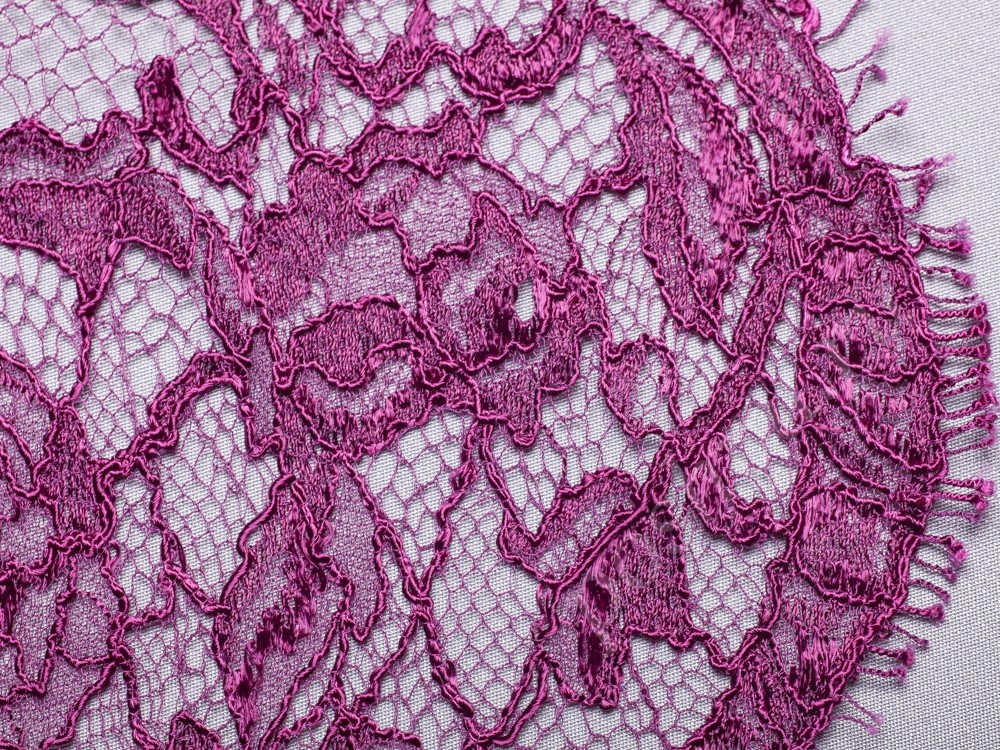 Ткань Кружево Фиолетовый цветок