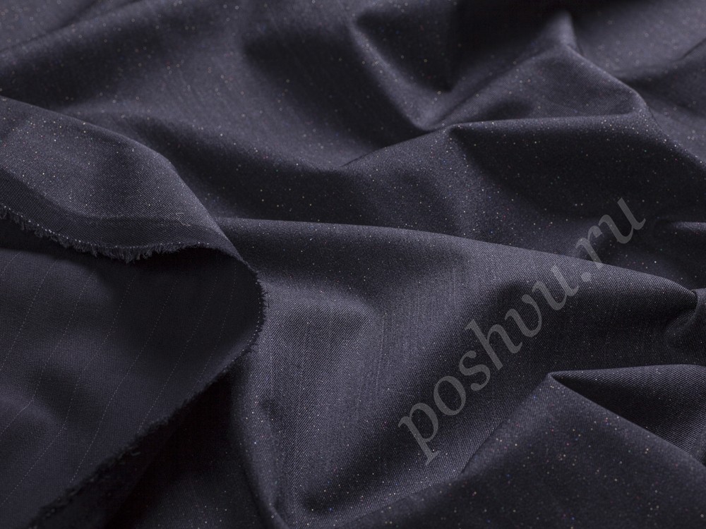 Ткань Шерсть костюмная классического черного оттенка