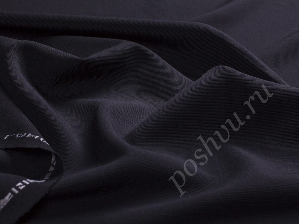 Ткань Шерсть костюмная Уголный черный