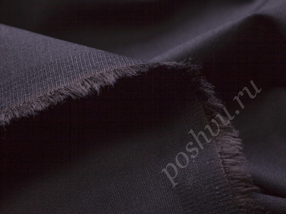 Ткань Хлопок с эластаном темного серо-синего оттенка