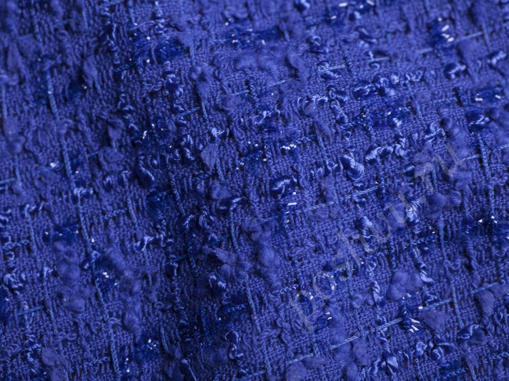 Ткань Шанель насыщенного синего оттенка