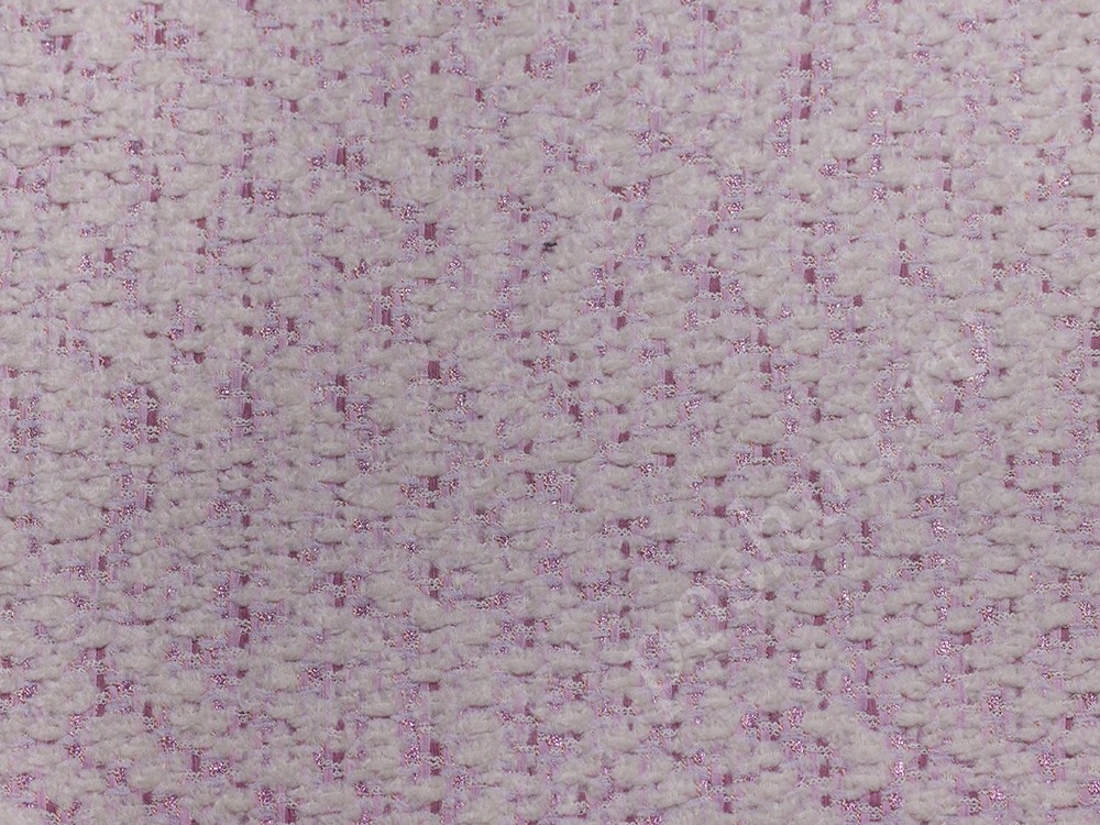 Ткань тип Шанель Зиг-заг лиловый