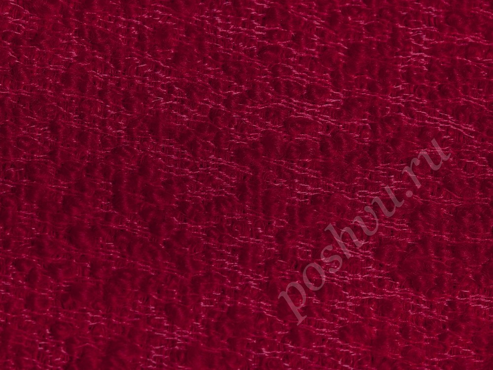 Ткань тип Шанель бордового цвета