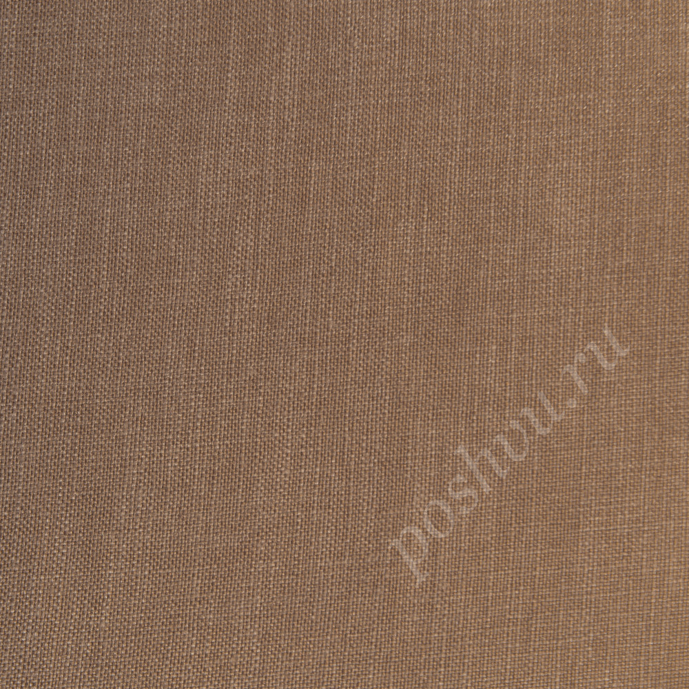 Портьерная ткань под лен KATHALINA коричневого цвета, выс.280см