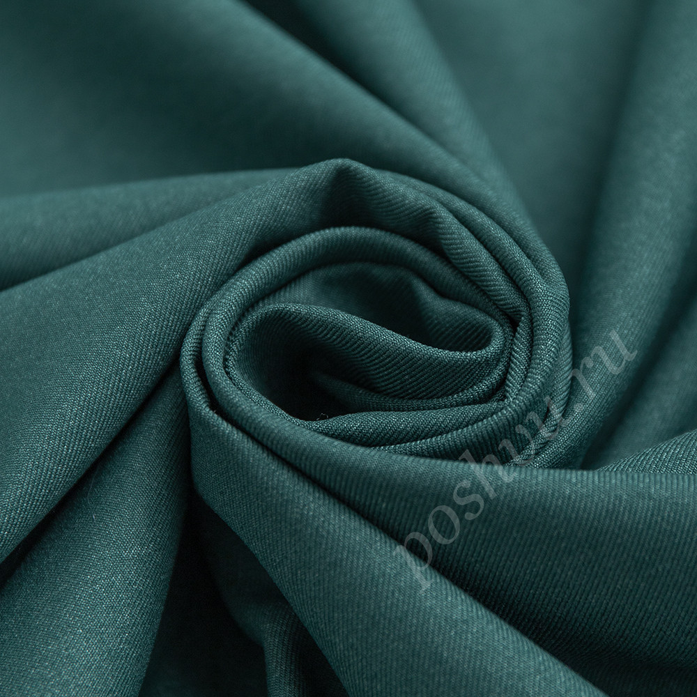 Портьерная ткань под шерсть LAINAGE темно-зеленого цвета, выс.300см