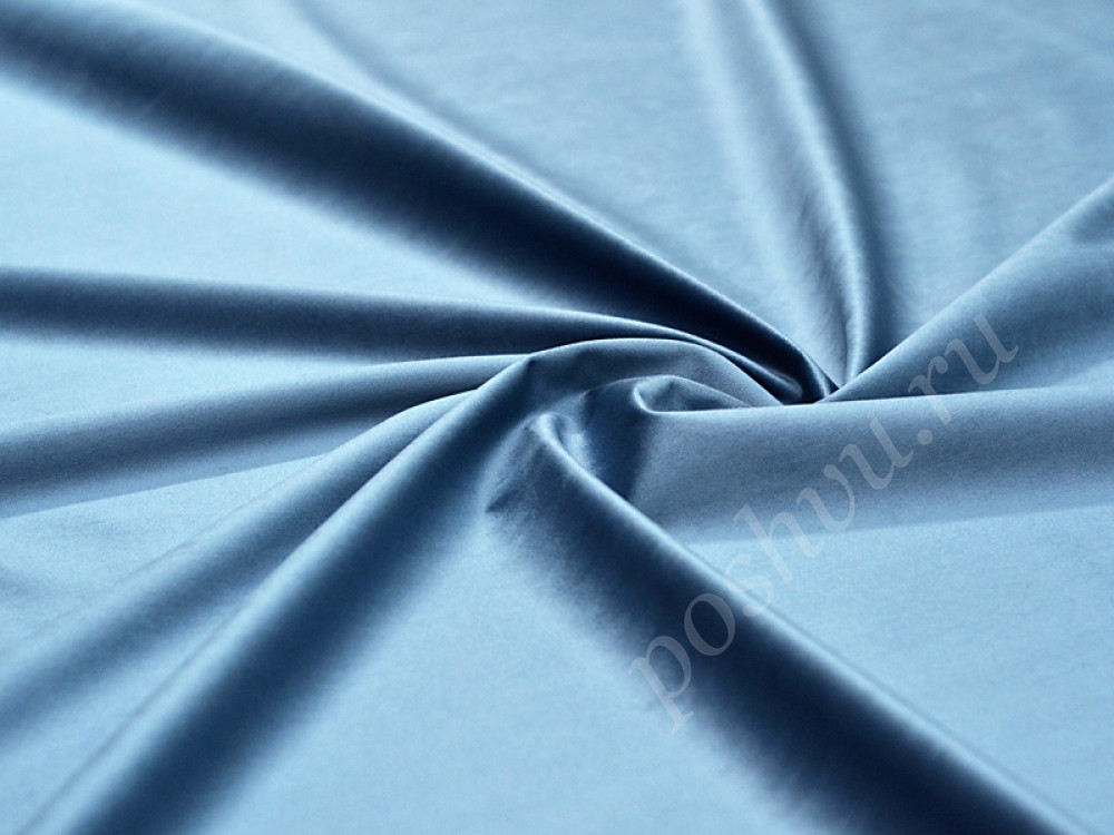 Мебельно-портьерный бархат TOGO небесно-голубого цвета (260г/м2)