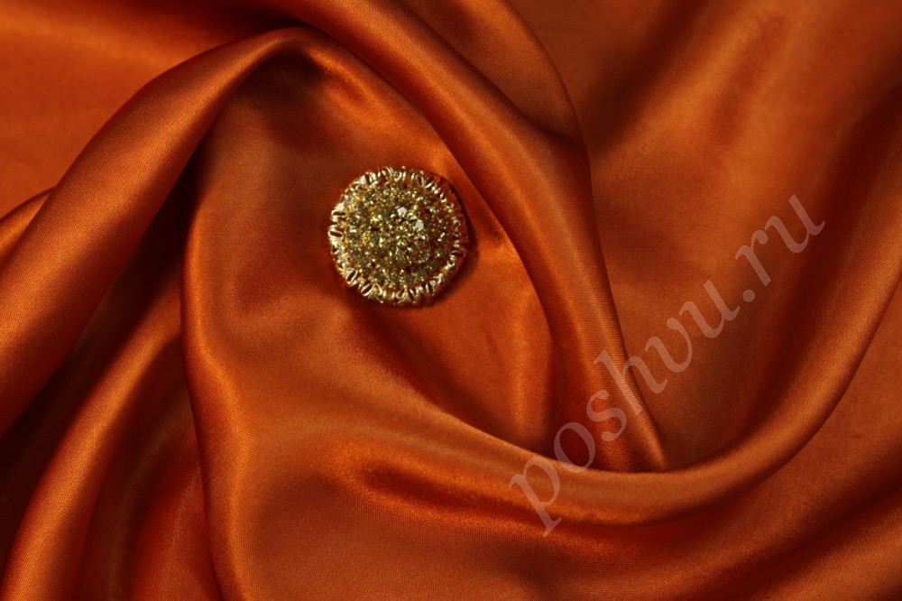 Атлас Bottega Veneta с шелком оранжевого цвета